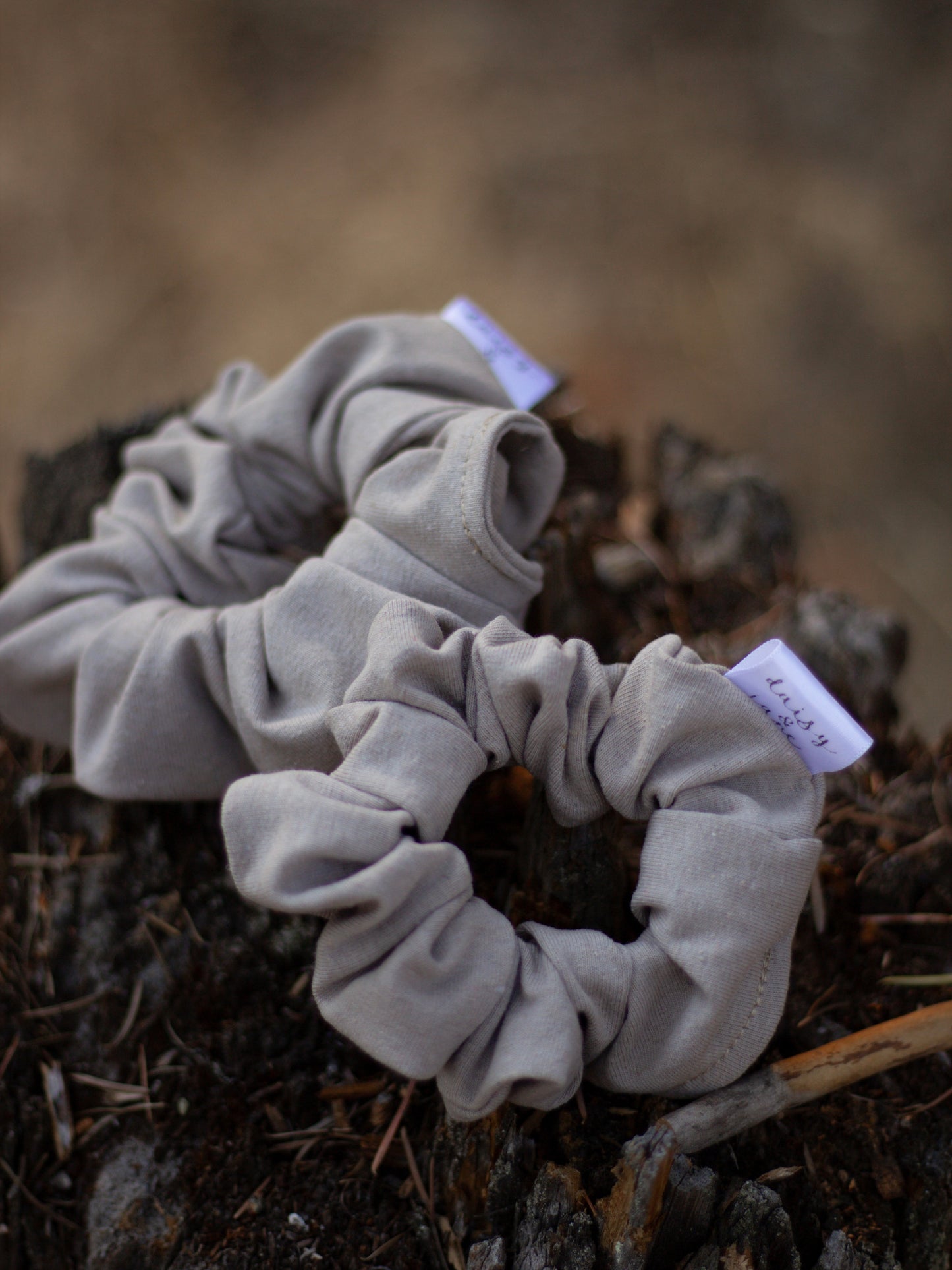 'Mushroom' Scrunchie by Daisy & Jane