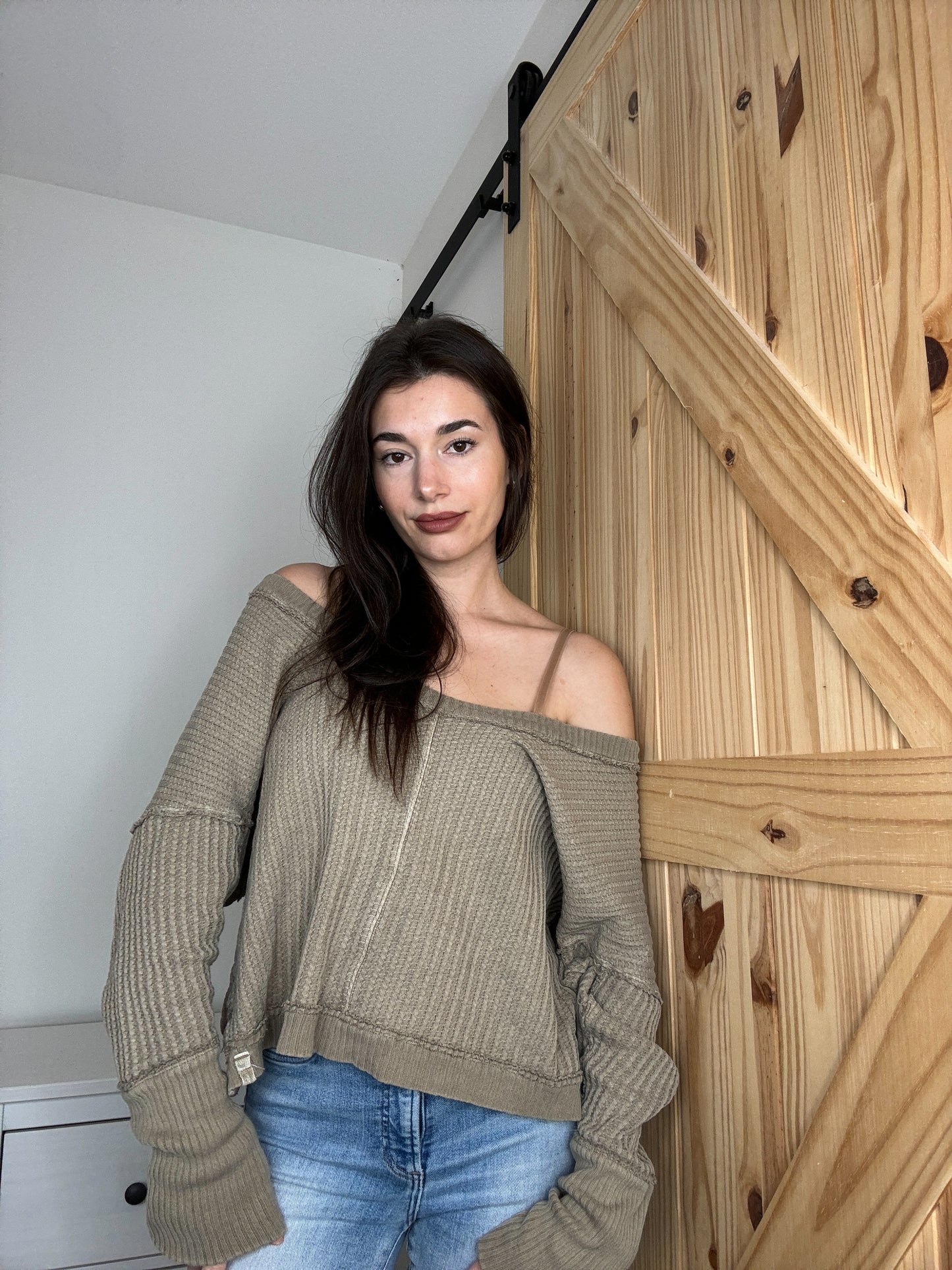 Free People Waffle Pullover (S)