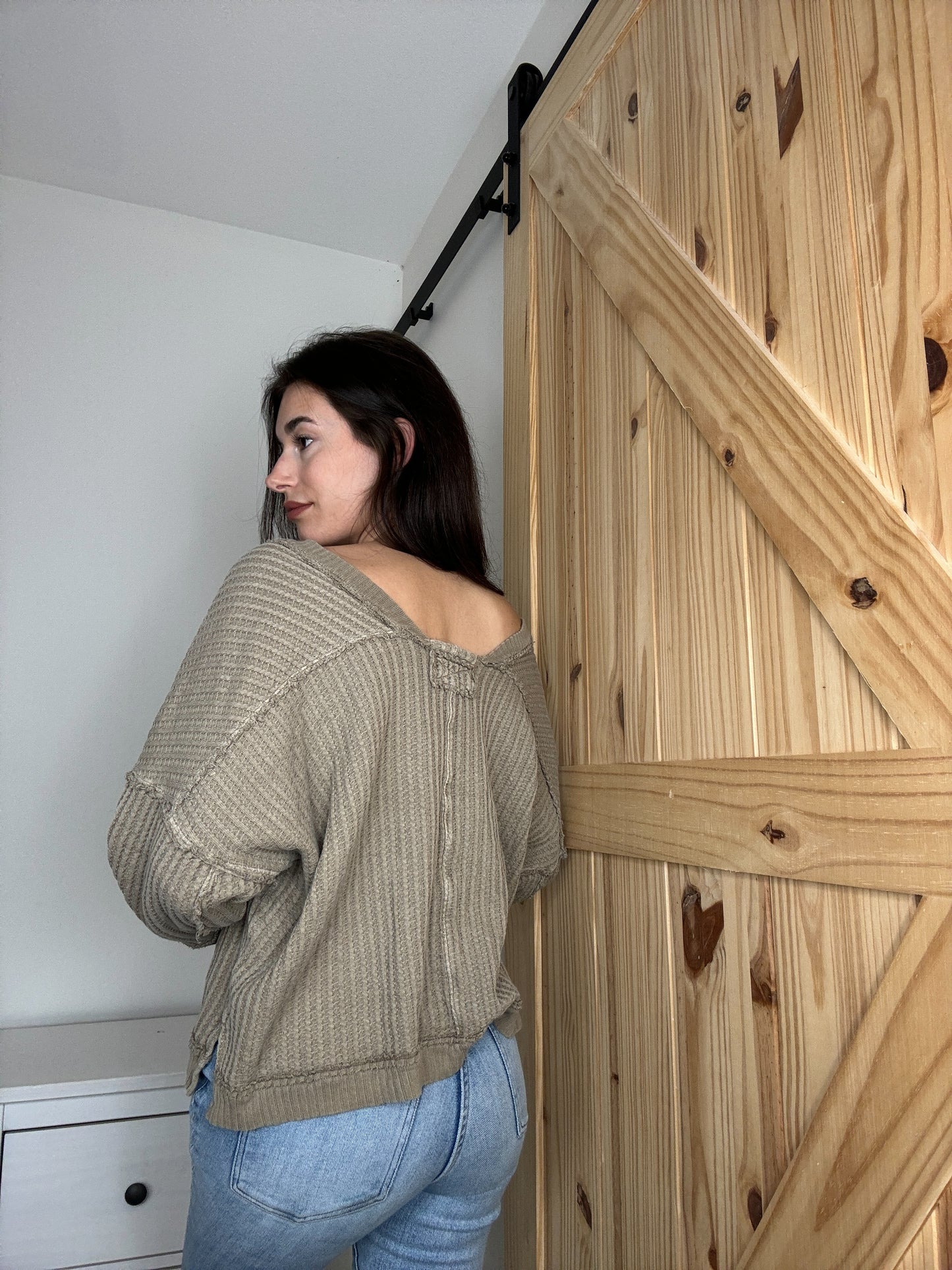 Free People Waffle Pullover (S)